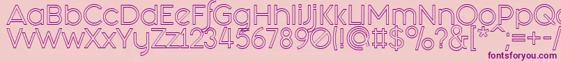 Fashion Fetish Outline Font – Purple Fonts on Pink Background