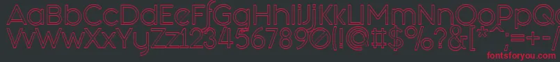 Fashion Fetish Outline Font – Red Fonts on Black Background