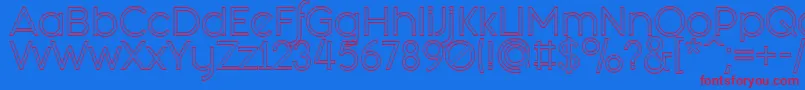 Fashion Fetish Outline Font – Red Fonts on Blue Background