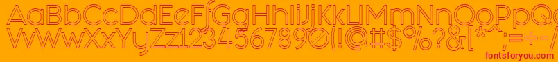 Fashion Fetish Outline Font – Red Fonts on Orange Background