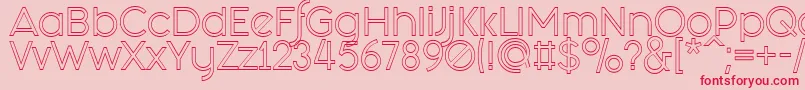 Fashion Fetish Outline Font – Red Fonts on Pink Background