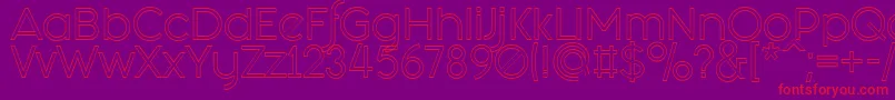 Fashion Fetish Outline Font – Red Fonts on Purple Background