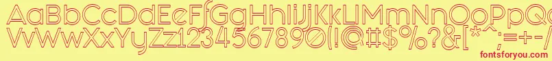 Fashion Fetish Outline Font – Red Fonts on Yellow Background