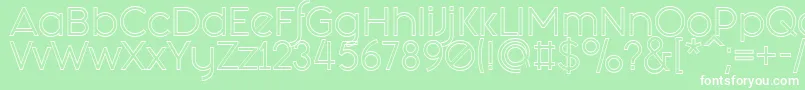 Fashion Fetish Outline Font – White Fonts on Green Background