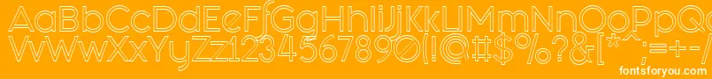 Fashion Fetish Outline Font – White Fonts on Orange Background