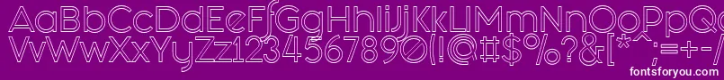 Fashion Fetish Outline Font – White Fonts on Purple Background