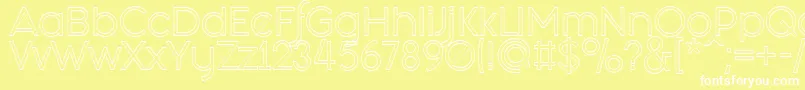 Fashion Fetish Outline Font – White Fonts on Yellow Background