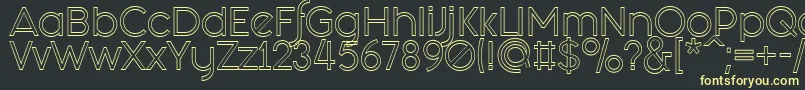 Fashion Fetish Outline Font – Yellow Fonts on Black Background
