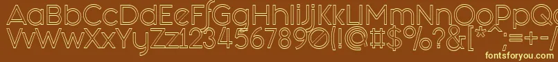 Fashion Fetish Outline Font – Yellow Fonts on Brown Background