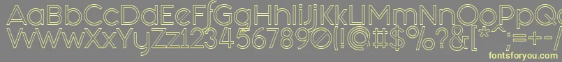 Fashion Fetish Outline Font – Yellow Fonts on Gray Background