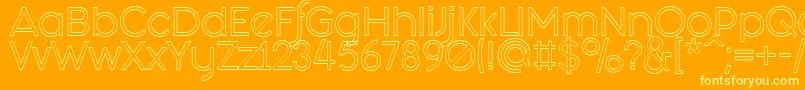 Fashion Fetish Outline Font – Yellow Fonts on Orange Background