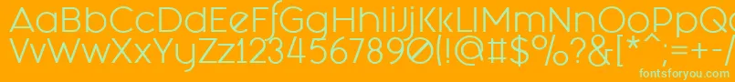 Fashion Fetish Regular Font – Green Fonts on Orange Background