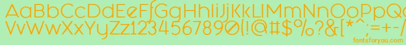 Fashion Fetish Regular Font – Orange Fonts on Green Background