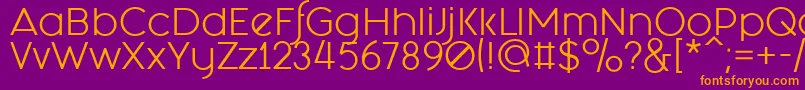 Fashion Fetish Regular Font – Orange Fonts on Purple Background