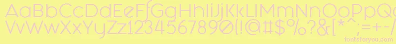 Fashion Fetish Regular Font – Pink Fonts on Yellow Background