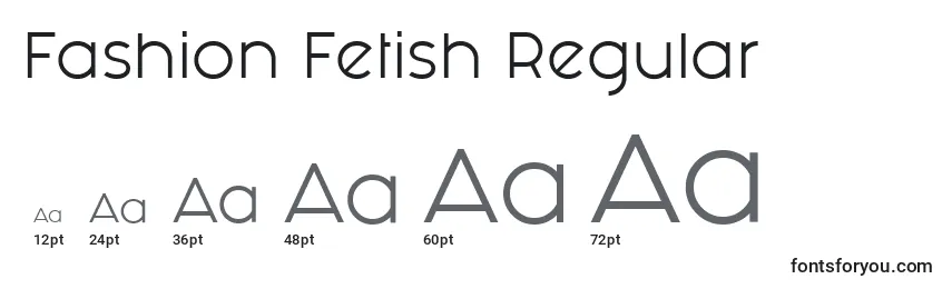 Fashion Fetish Regular Font Sizes