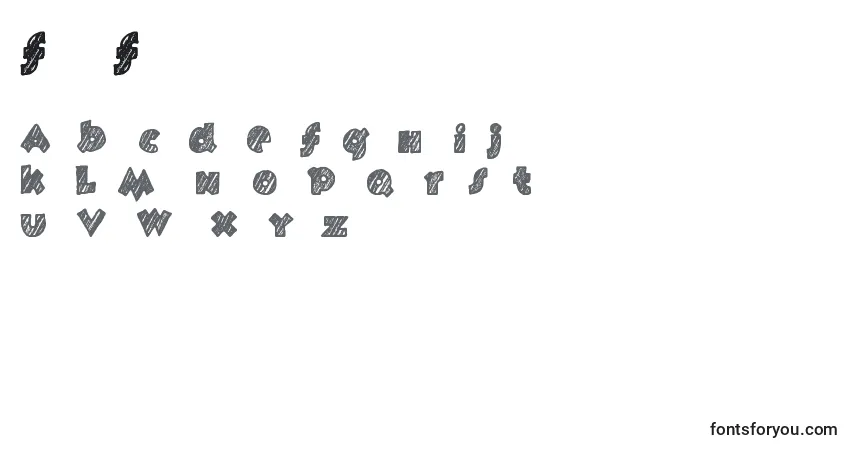Schriftart Fast Foont – Alphabet, Zahlen, spezielle Symbole