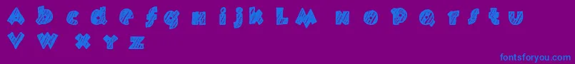 Fast Foont-Schriftart – Blaue Schriften auf violettem Hintergrund