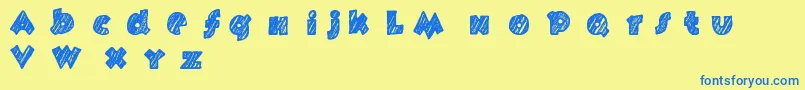 Więcej informacji o czcionce Fast Foont Czcionka Fast Foont – niebieskie czcionki na żółtym tle