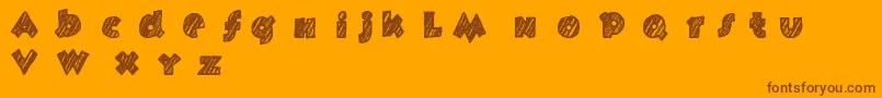 Fast Foont-Schriftart – Braune Schriften auf orangefarbenem Hintergrund