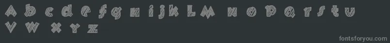 フォントFast Foont – 黒い背景に灰色の文字