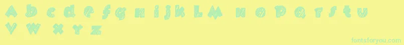 Fast Foont Font – Green Fonts on Yellow Background