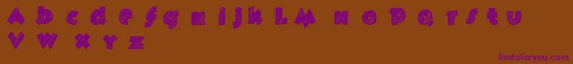 Fast Foont-Schriftart – Violette Schriften auf braunem Hintergrund