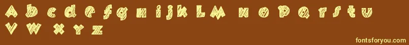 Fast Foont Font – Yellow Fonts on Brown Background