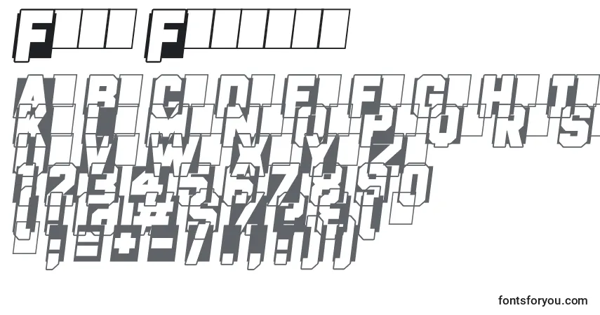 A fonte Fast Forward – alfabeto, números, caracteres especiais