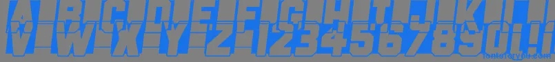 フォントFast Forward – 灰色の背景に青い文字