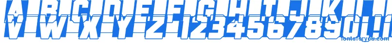 Fast Forward Font – Blue Fonts on White Background