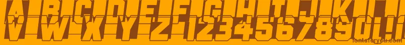 Fast Forward Font – Brown Fonts on Orange Background