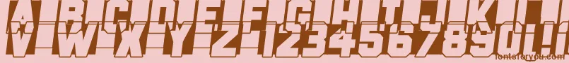 Fast Forward Font – Brown Fonts on Pink Background