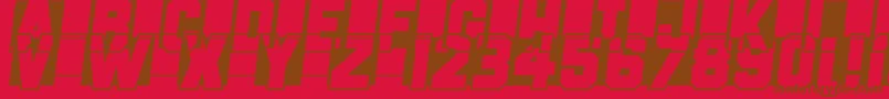 Fast Forward Font – Brown Fonts on Red Background