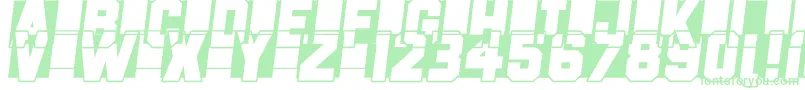 Czcionka Fast Forward – zielone czcionki na białym tle