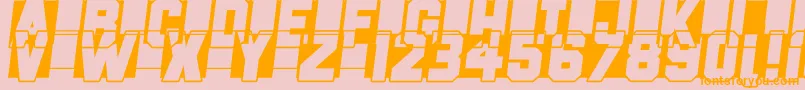 Fast Forward Font – Orange Fonts on Pink Background