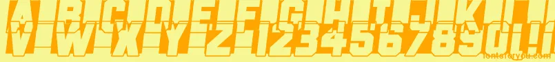 Fast Forward Font – Orange Fonts on Yellow Background