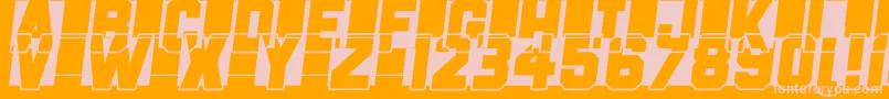 Fast Forward Font – Pink Fonts on Orange Background