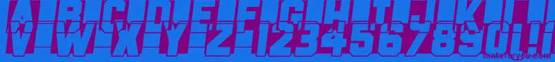 Fast Forward Font – Purple Fonts on Blue Background
