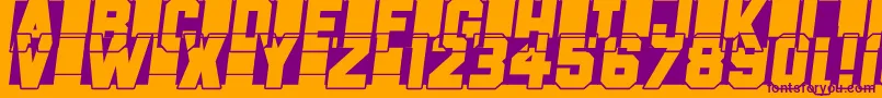 Fast Forward Font – Purple Fonts on Orange Background