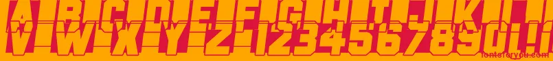 Fast Forward Font – Red Fonts on Orange Background