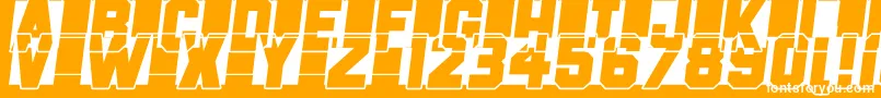 Fast Forward Font – White Fonts on Orange Background