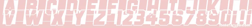 Fast Forward Font – White Fonts on Pink Background