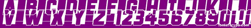 Czcionka Fast Forward – białe czcionki na fioletowym tle