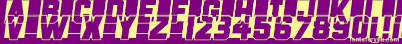 Fast Forward Font – Yellow Fonts on Purple Background