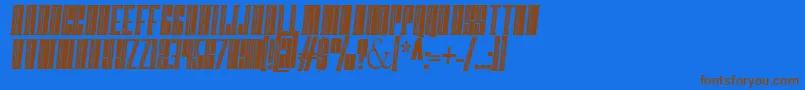 Шрифт FastBlockFlames – коричневые шрифты на синем фоне