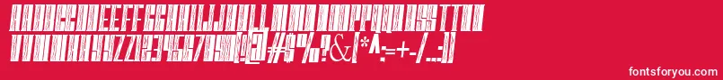 FastBlockFlames Font – White Fonts on Red Background