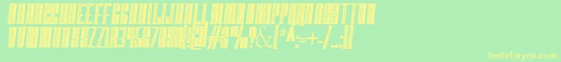 FastBlockFlames Font – Yellow Fonts on Green Background