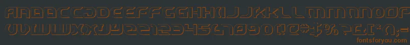 StarfighterCadet3D Font – Brown Fonts on Black Background