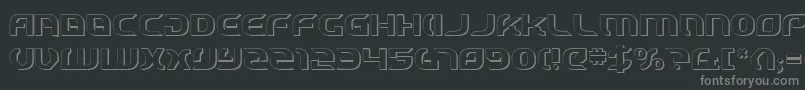 StarfighterCadet3D Font – Gray Fonts on Black Background